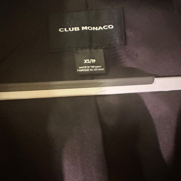 Club Monaco Cropped Leather Combo Jacket - Picture 3 of 5